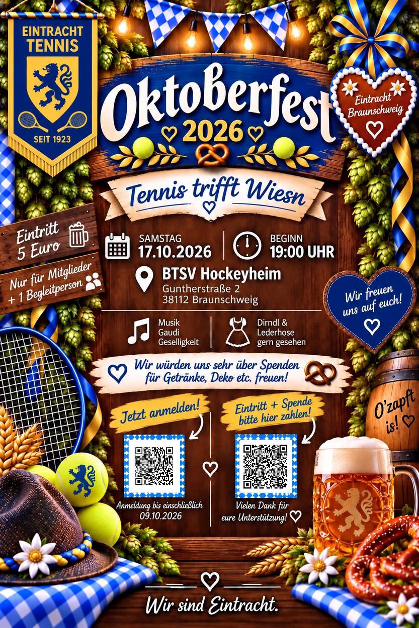 Oktoberfest bei Eintracht Tennis - Tennis trifft Wiesn
